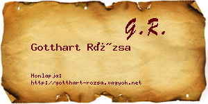 Gotthart Rózsa névjegykártya