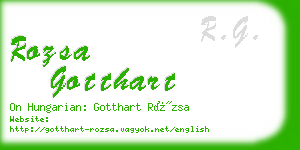 rozsa gotthart business card